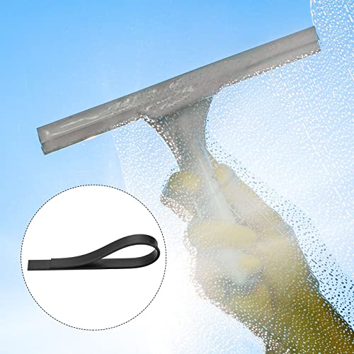 Image of MECCANIXITY Replacement Squeegee Rubber for Window, Glass, Shower Doors, Tile Wall, 17.72 Inch, Black Pack of 4