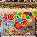 35PCS Fiesta Paper Fan Party Decorations Set - Cinco De Mayo Pom Poms,Pennant,Garland String,Banner,Hanging Swirls Hispanic Heritage Month Decor Supplies,Multicolored