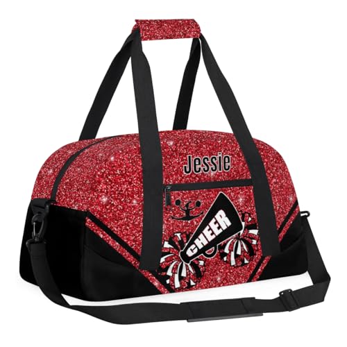 Red-Glitter-Cheer-Bag Glitter Print Cheerleading-Bag for-Girls-Cheerleaders Custom-Duffel-Bag Gym Bag with-Name3