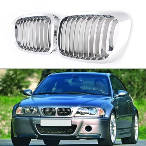 Calandre avant chromée BMW E46 pour remplacer grille de capot usée