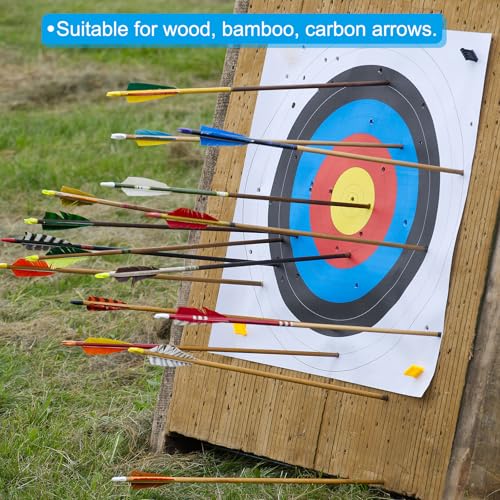 PATIKIL Arrows Vanes 4 Inch, 25 Pack Left Wing Arrow Feather Turkey Fletching Archery Accessories for DIY Target Shooting Hunting, Neon Green