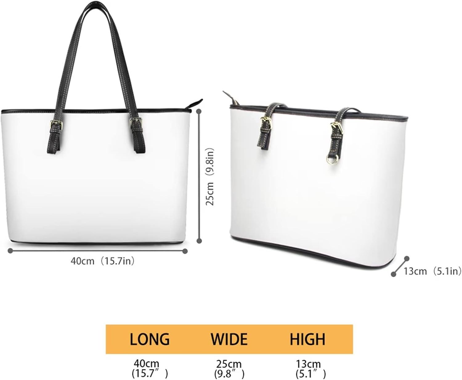 Womens Handbags PU Leather Top-handle Work Purse Large Capacity Zipper Satchel Shoulder Bag