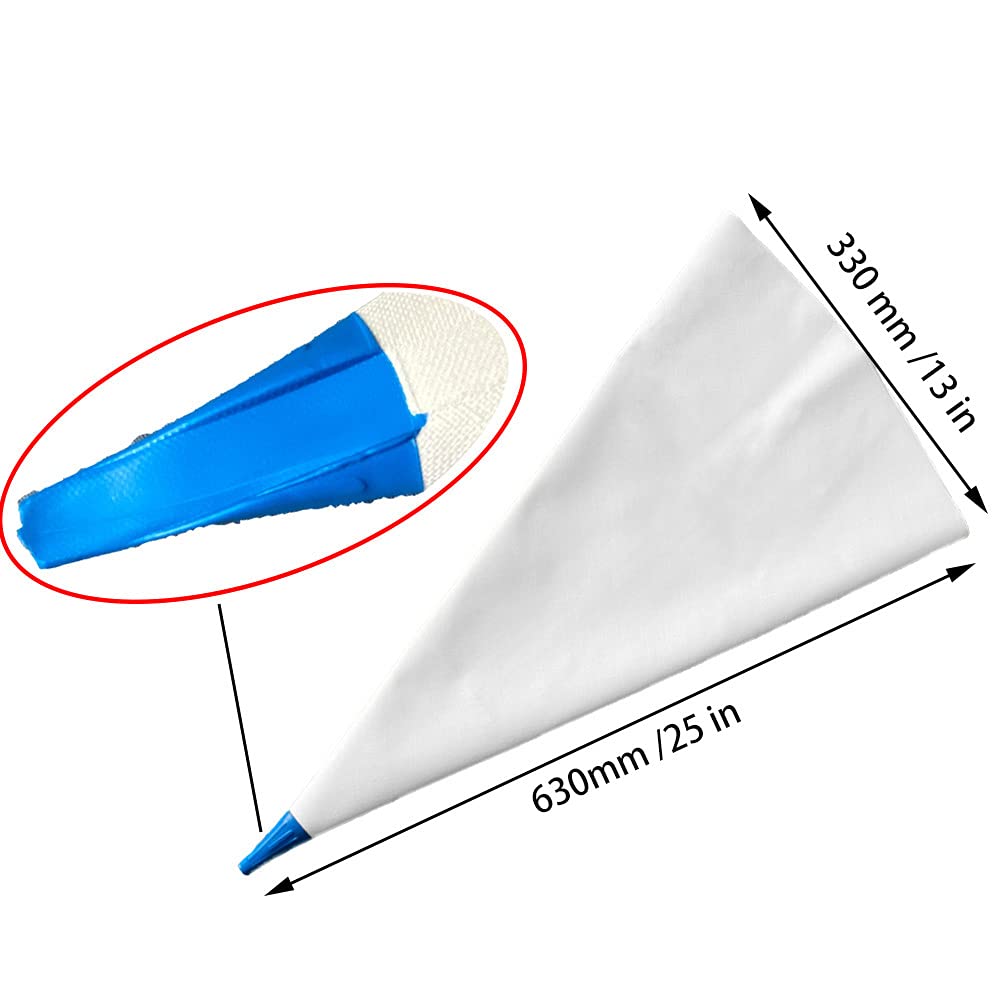 Tile Grout Masonry Mortar Bag Heavy Duty Piping Bags,Grout Bag Cement,Grout Sealer Bag-13" by 25",2 Pack (Blue)