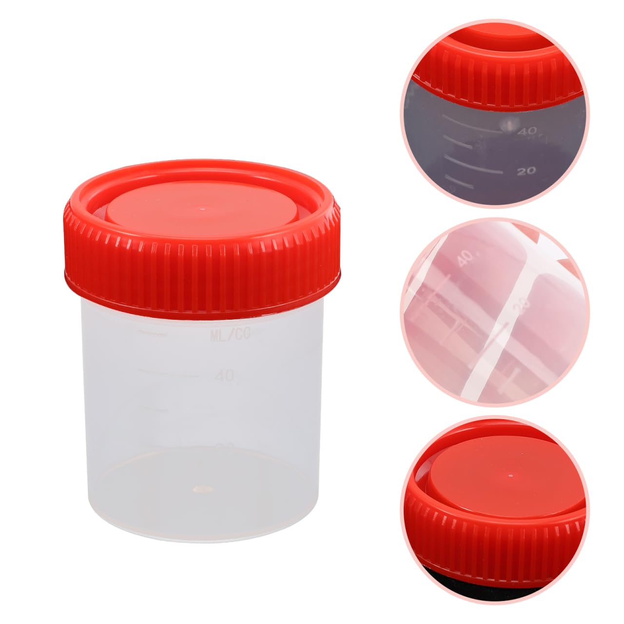 Gatuida Pot Echantillon Urine Gobelet Test Urinaire 30 Pièces Gobelets D'échantillon Avec Couvercles Gobelets En Plastique Avec à Vis Gobelets Avec Couvercles