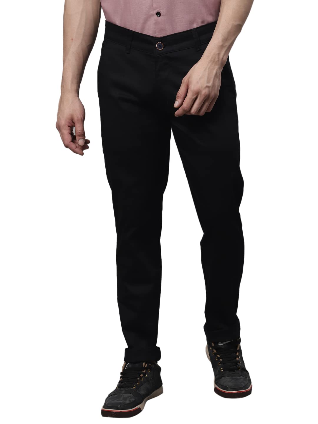 Majestic Man Men's Slim Fit Mid Rise Trouser