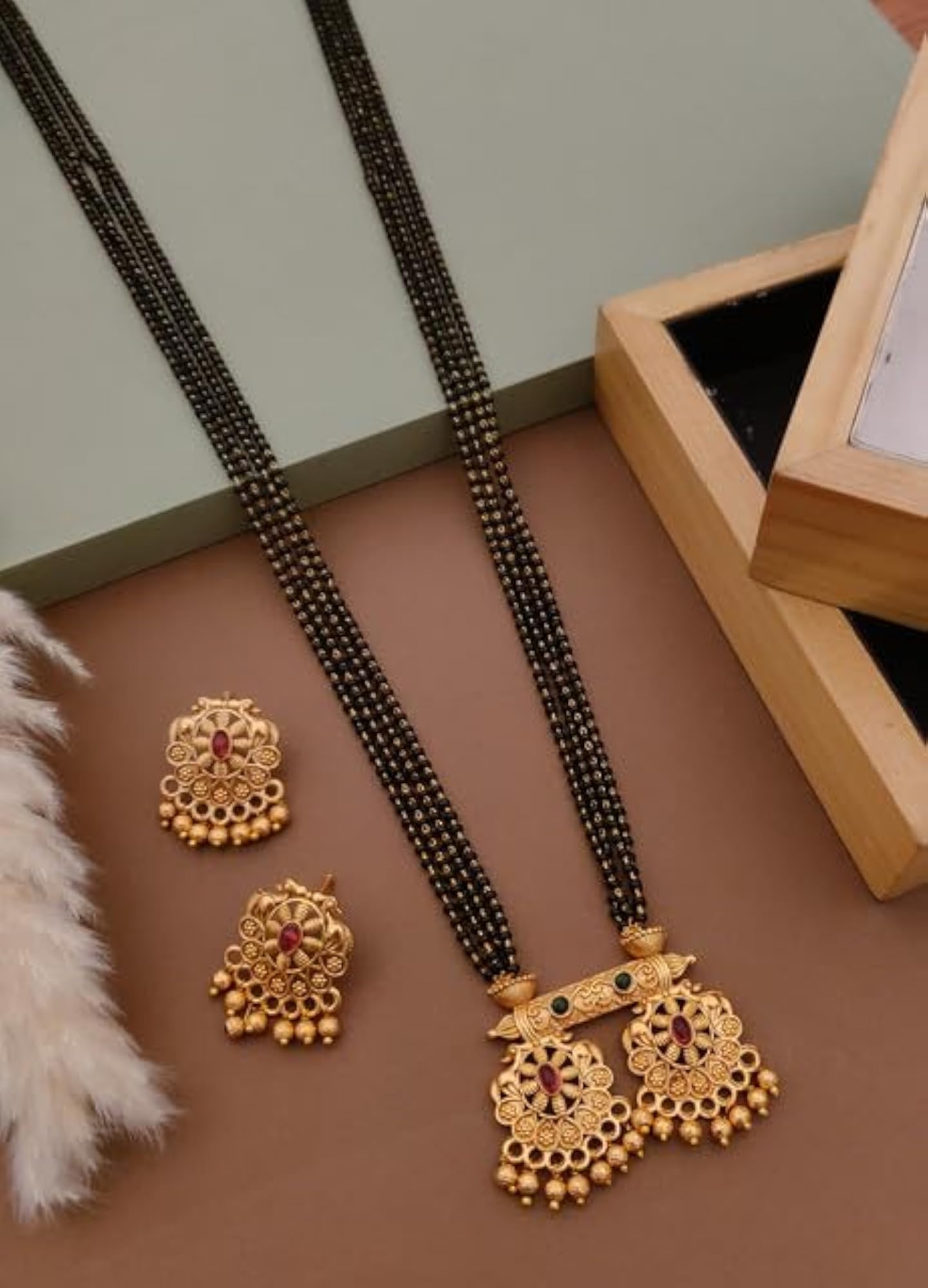 Traditional Maharashtrian Double Vati Mangalsutra Set
