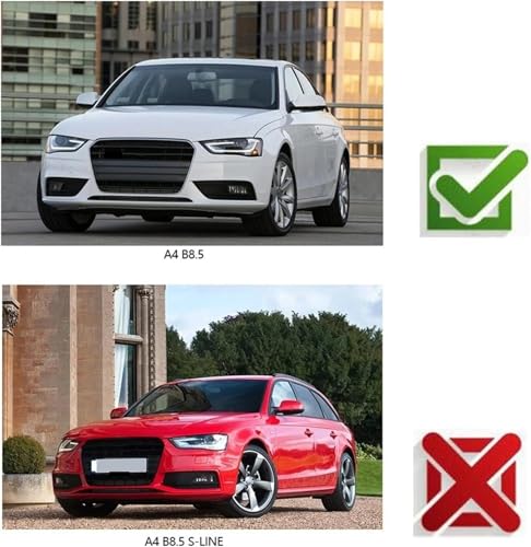 Calandre pour avant de voiture A4 B8.5 finition Chrome Black au design exclusif suspendu