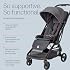 Ergobaby Metro 3 Baby Stroller for Newborns, Infants, and Toddlers - Travel Stroller with One-Hand Fold, Near-Flat Recline, Adjustable Handlebar - Onyx Black