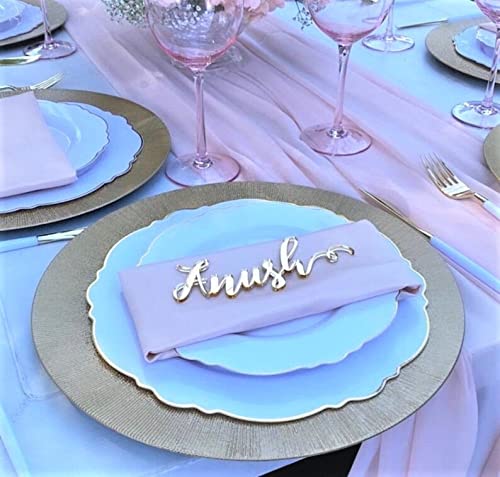 Personalized Names Gift, Set of One,Gold Mirror wedding place cards, gold mirror name, gold mirror name, wedding seating cards, Gold Mirror place cards