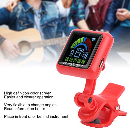 Accordeur de guitare numérique LCD à clipser rechargeable par USB pour guitare électrique, ukulélé, violon (rouge) - Les Beatles, Paul McCartney, John Lennon, RIngo Starr, George Harrison Accordeur de guitare numérique LCD à clipser rechargeable par USB pour guitare électrique, ukulélé, violon (rouge) – Image 7