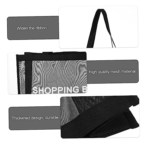 Lightweight Travel Tote Bag Nylon Mesh Overnight Bag Duffle Black Large Capacity Easy to Clean4