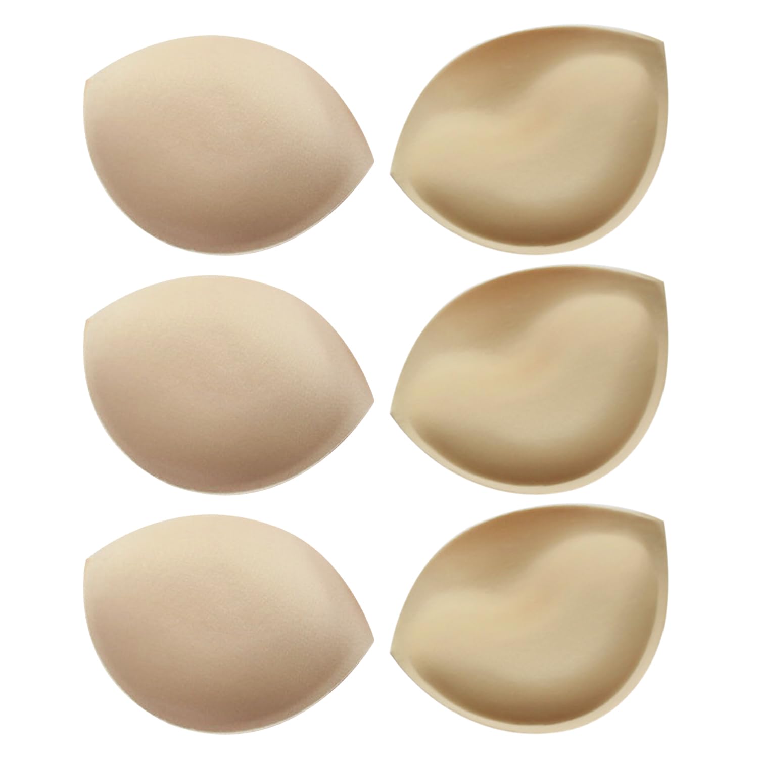 Maxquu Unisex Color 3 Pairs Of Sponge Breast Pads, Bra Inserts, Soft And Comfortable Breast Pads, Ladies' Supplies, Bikini Accessories.