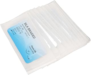 12pcs Silk Suture Thread Best Suture Practice Thread For Medical Students Doctors Dentists and Vets Silk Suture Thread 2/0 3/0 4/0 (3/0)
