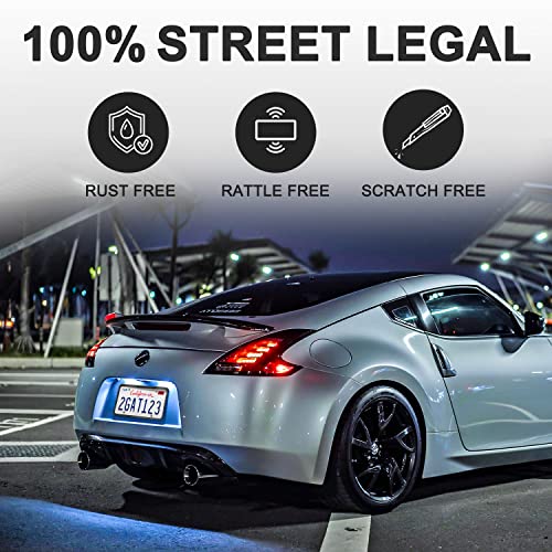 License Plate Frame, Leadstar 1 Pack Black Tpu Car License Plate Cover, Universal Us Car License Plate Bracket Holder. Rust-Proof, Rattle-Proof, Weather-Proof With Drainage Holes Car Accessories #TOP4