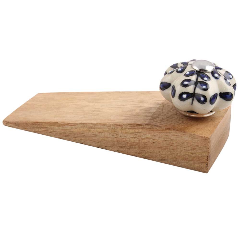 Indian-Shelf Wooden Door Stopper Wedge with Ceramic Top Heavy Duty Anti Slip — Amazon image 3