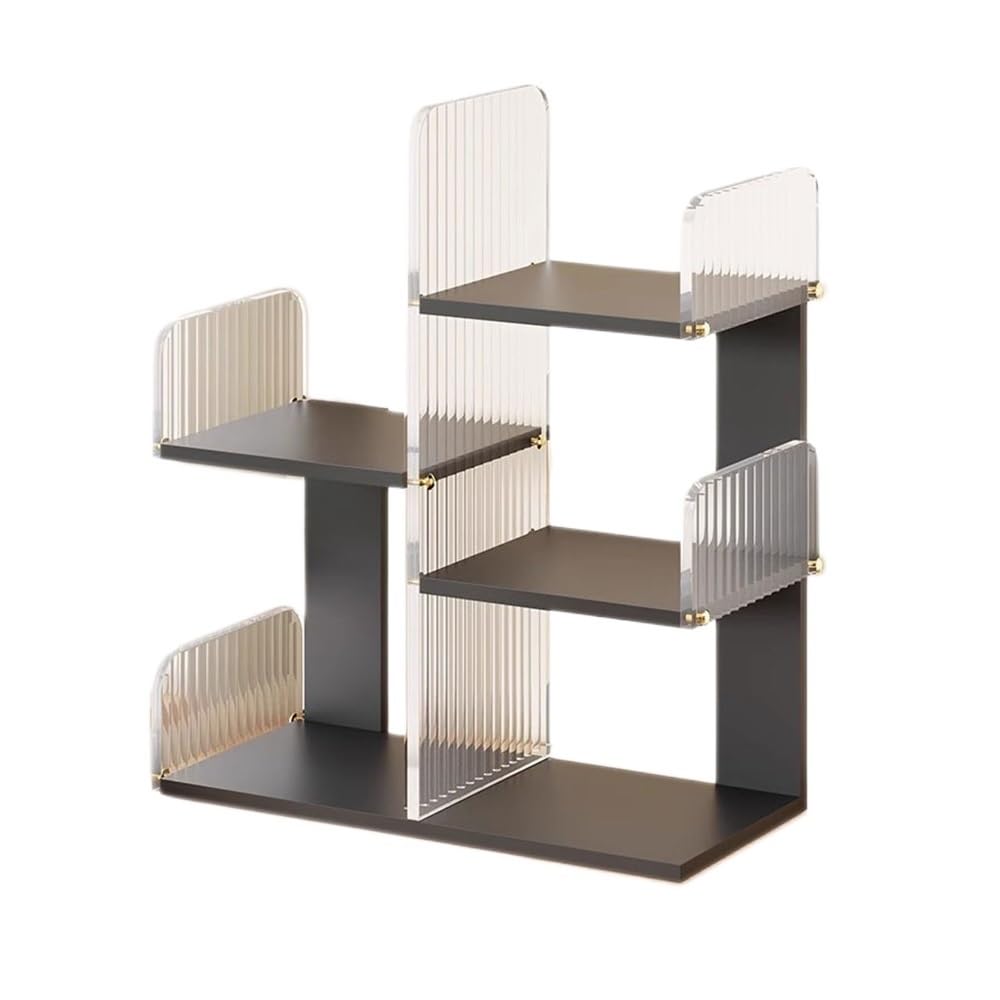 Huangj-0527 Bookcase Storage Shelves Multi Layer Density Board Bookshelf, Open Simple Plastic Organizer shelf, Free Standing Display Stand for Home and Office Book Shelves
