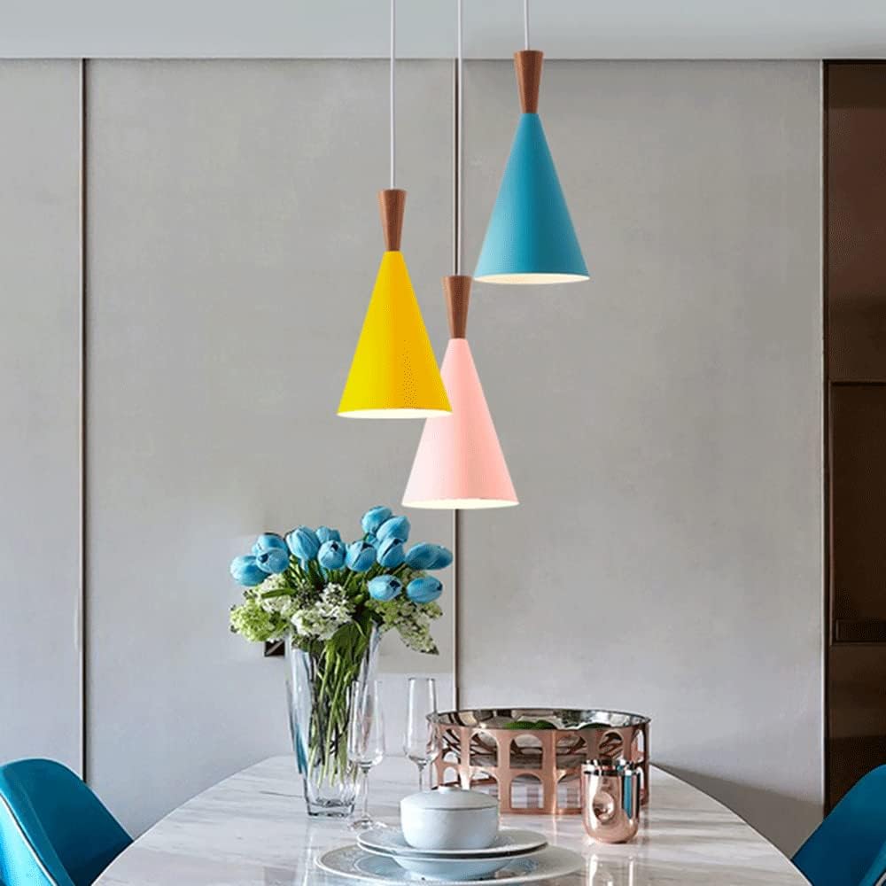 Danish Industrial Light Shadearon Hangingp Traditional Wood Decor Metals,European Hollow Ceililightifixture for Kitchen Island Dinipresent/Pink