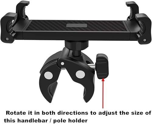 Miniatura 9 de Soporte para tablet para bicicleta de ejercicio, cinta de correr, manubrio elíptico, timón de barco, poste de soporte de micrófono musical, carrito