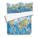 Produktbild CHAOSE Weltkarte, Kinder, Jugend Lernen Bettwäsche Set,Superweiche Polyester-Baumwolle,3-teilig (1 Bettbezug + 2 Kissenbezüge 48x74cm) (Weltkarte, Single Size(135x200CM Einzelbett))