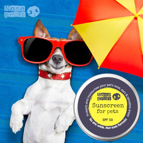 Noseprint LSF 50 Sonnenschutzbalsam für Hunde und Katzen 60 ml, feuchtigkeitsspendender Hundenasen- und Pfotenbalsam