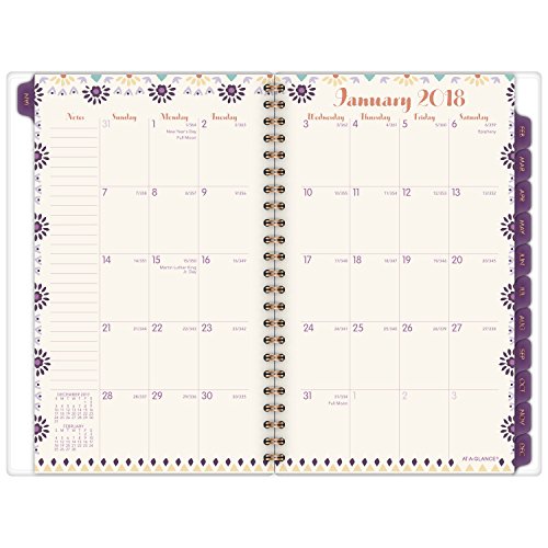 At-A-Glance Weekly/Monthly Planner, January 2018 - December 2018, 4-7/8" X 8", Sun Dance (1051-200) #TOP1
