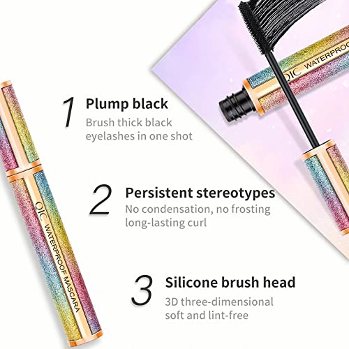 4D Silk Fiber Lash Mascara Black, Waterproof, Longer & Thicker Lashes, Voluminous Eyelashes, Clump-Free, Long-Lasting, Natural Smudge-Proof, Adds Length, Depth and Glamour Effortlessly - Image 5