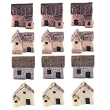 CAKEEYUM 12 Uds. Casa en Miniatura para Manualidades, para decoración de micropaisaje de bonsái de Patio