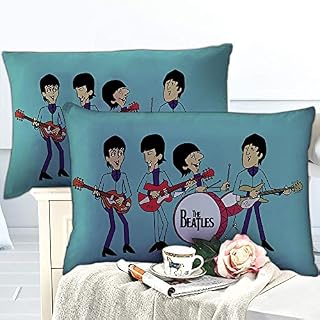Housse De Couette Cyan Et Bleu, Ensemble De Lit Junior pour Enfants Housse De Couette + Taie d’oreiller – Résistant à L… - Les Beatles, Paul McCartney, John Lennon, RIngo Starr, George Harrison Housse De Couette Cyan Et Bleu, Ensemble De Lit Junior pour Enfants Housse De Couette + Taie d'oreiller - Résistant à L… – Image 3
