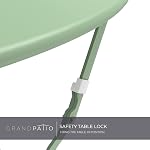 Grand patio Cadre Premium Patio Bistro Set, pliage extérieur Patio Ensembles de meubles, 3-Piece Patio Ensemble de pliage Patio Table et chaises, Pea Green