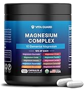Magnesium Complex 900mg - 120 Capsules | High Absorption with 10 Active Forms Including Glycinate...