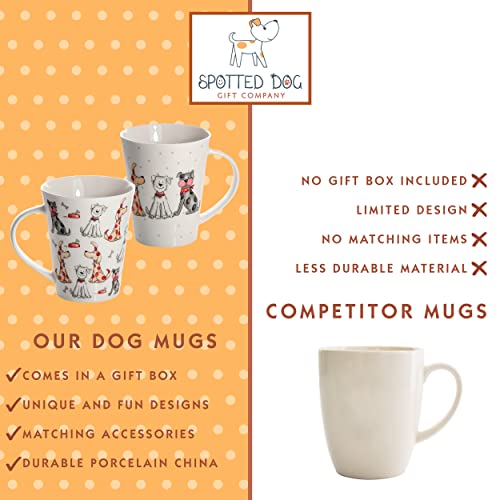 Tea Mugs For Women, Men And Kids - Ceramic Coffee Mugs Set Of 2 - Fun Coffee Mugs - Dog Lovers Gifts - Dishwasher & Microwave Safe, 360Ml / 12.2Oz, 2 Pieces (Cute Dogs, Multicolor) #TOP5