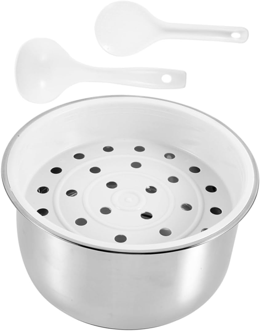 Stainless Steel Rice Cooker Liner Nonstick Replacement Pot for Cuckoo Cookers Easy Install Paddle Rack