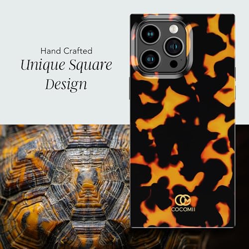 Cocomii - Rectangle Case Compatible with iPhone 15 Pro - Compatible with Magsafe - Tortoise Shell Protective Phone Case, Glossy Black & Amber Finish, Shockproof with Scratch Resistant - Tortoise - Thumbnail 4