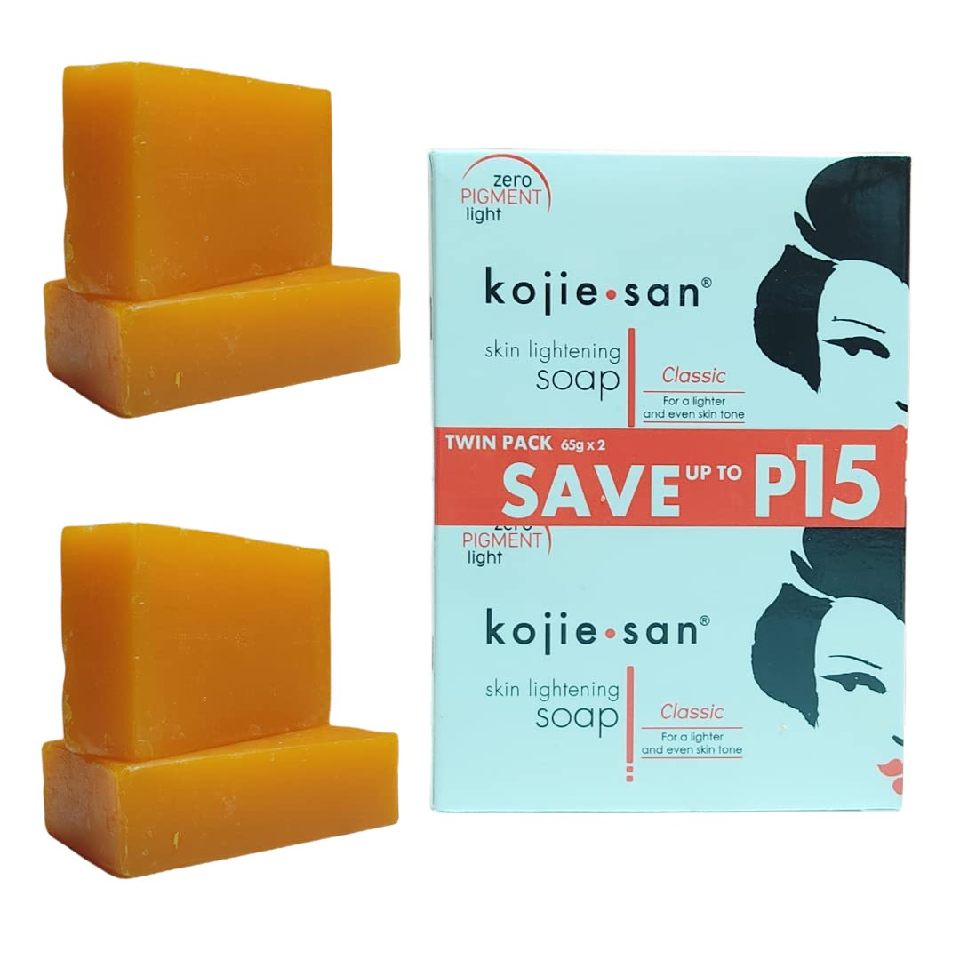 4 bars Kojie San Kojic Acid Soap Soap 65 grams per bar by Kojie San[Amazon-developed Certification] Compact by Design
