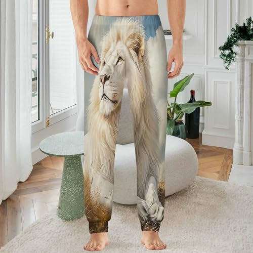 Majestic Lion Animal Men's Pajamas Pants Lightweight Sleep Lounge Pant Pjs Bottoms Casual Sleepwear2