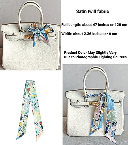 4/6/8/10 pieces hair ribbon scarf set fashion ribbon scarf for hair handbag handle scarf purse scarf for women4