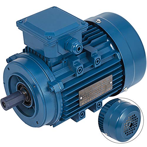 Mophorn Motor Eléctrico Monofásico Motores Électricos de Alta Calidad Motor Hormigonera Base Rígido 3 Fases B14 1500RPM 400V Voltaje 2 Polos Potencia 0.75KW