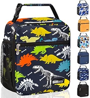 HOMESPON Insulated Lunch Bag for Men Women Adults for Work, Kids Boys Girls Teens School Lunch Box with Bottle Holder (Black)