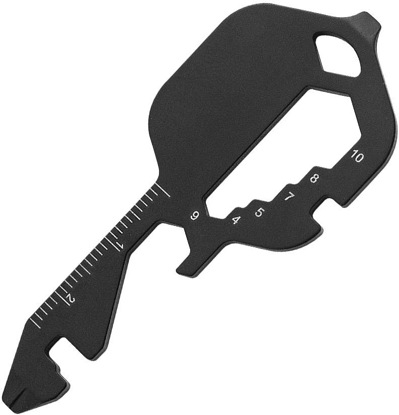 Keychain Multitools All in One, Pocket Card Multitool, Outdoor Multifunction Wallet Tool, Portable Gadget Gifts for Men (Key)