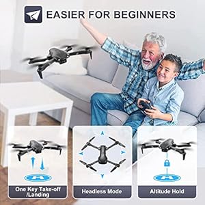 DRONEEYE 4DV13 Drone for kids Adults with 1080P HD FPV Camera, Foldable Mini RC Quadcopter With Waypoint, Functions,Headless Mode,Altitude Hold,Gesture Selfie,3D Flips,Beginners Toys Gifts - immagine 4
