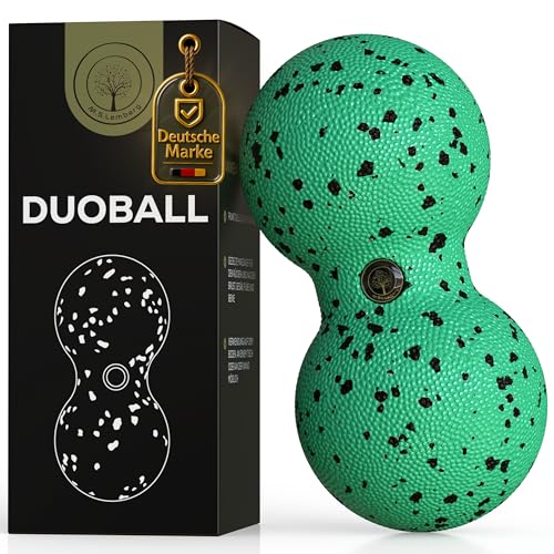 M.S.Lemberg Faszienball Duoball - Massageball für Selbstmassage der Faszien - Massage für Rücken, Nacken, Schultern, Beine & Wirbelsäule - Ball Twin Peanut Faszienrolle klein Doppelball - 8 x16cm