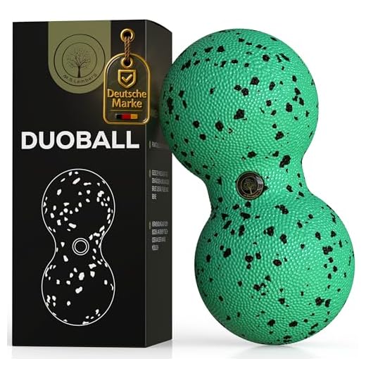 M.S.Lemberg® Duoball Fasciabal, massagebal voor zelfmassage, ideale massage voor rug, nek, schouder, wervelkolom en benen, Twin Peanut Duo Ball, dubbele bal, klein, 8 cm