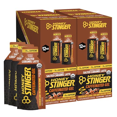 Honey Stinger Organic Salted Caramel Energy Gel, Caffeinated & Gluten