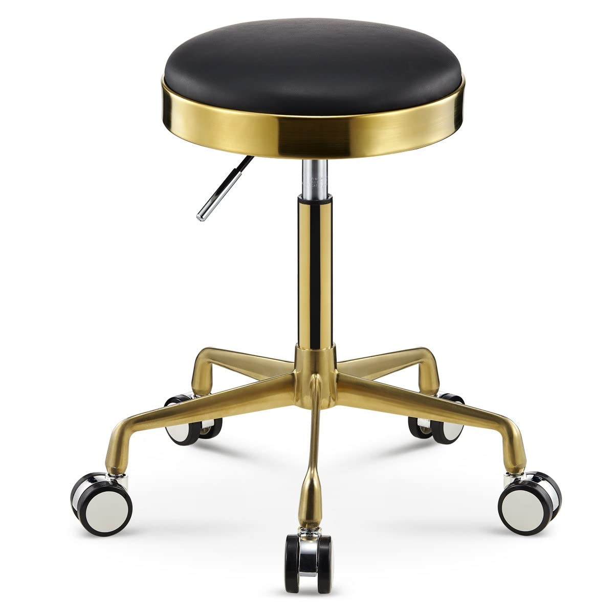 Tabouret à roulettes pivotant et réglable pour bureau et salon