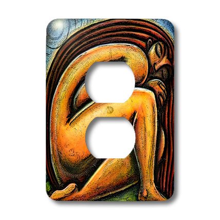 Méditation Spirituelle cache-prise double au graphisme Moonlight vibrant - 3
