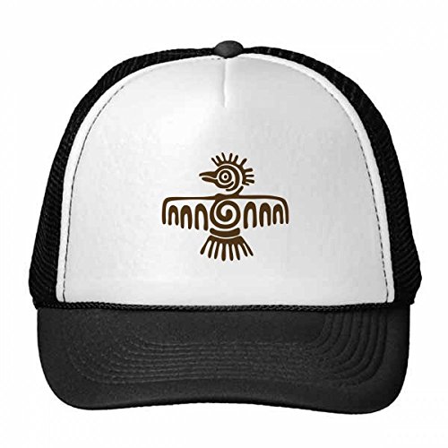 Gorra de béisbol de águila calva de la civilización mexicana con acabados de malla fina