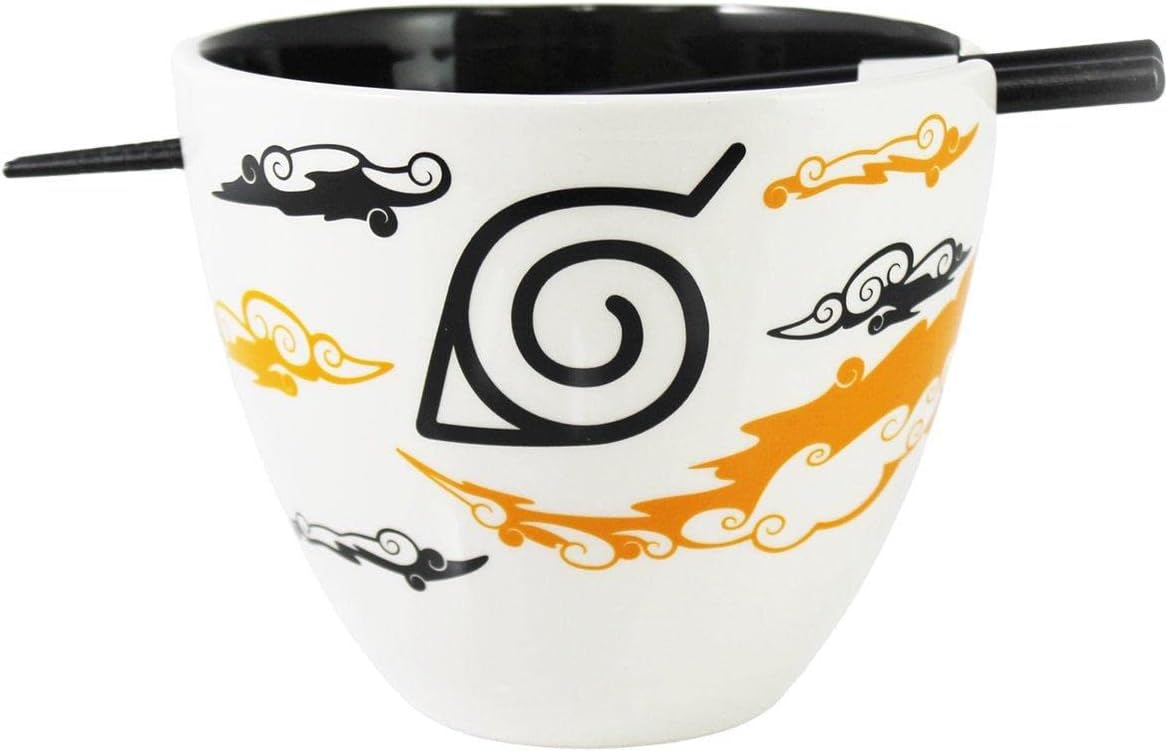 Hot Topic Naruto Shippuden Hidden Leaf Village Ramen Bowl With Chopsticks