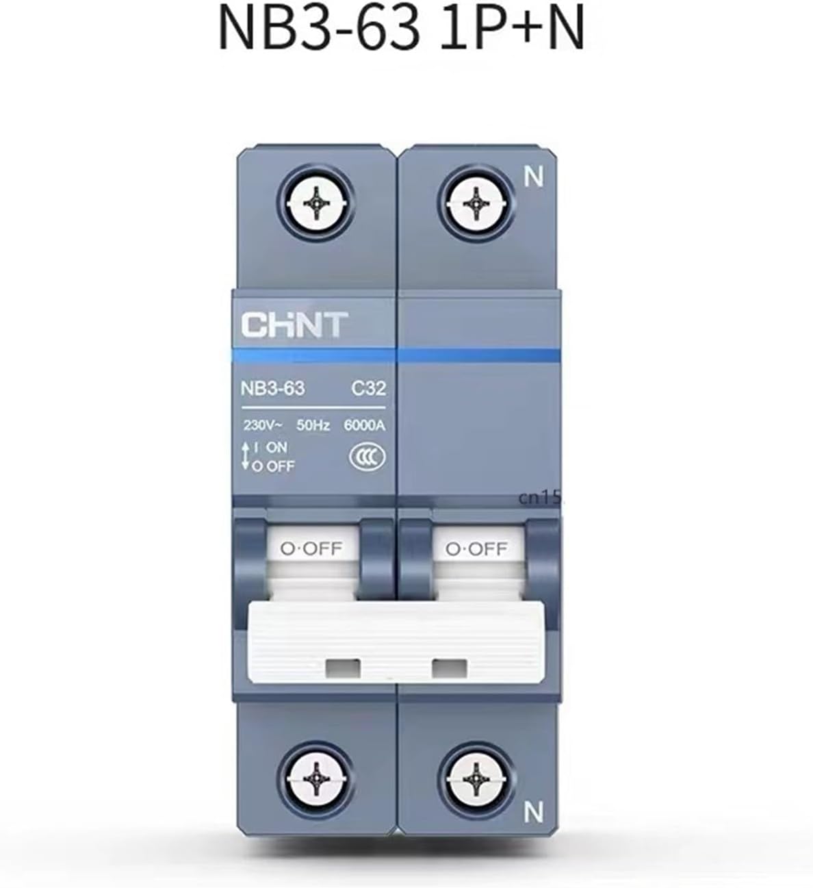NB3 1P 1P+N 2P 3P 4P AC 230/400V Circuit Breaker DIN Rail Mounting Miniature Household Luxury Beautiful MCB Air Switch(6a,1P N)