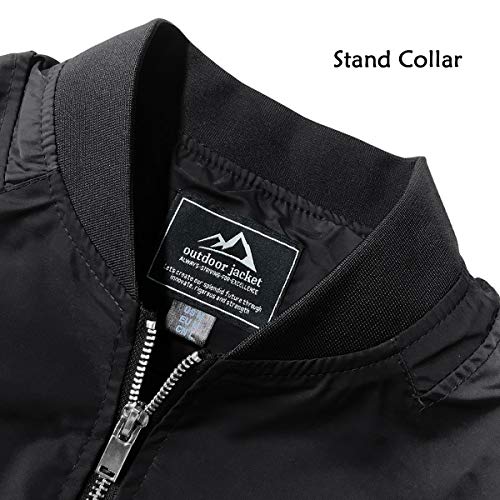 Totnmc Men's Windbreaker Jacket Baseball Varsity Jacket With Zip Pocket Loose Bomber Jacket #TOP2