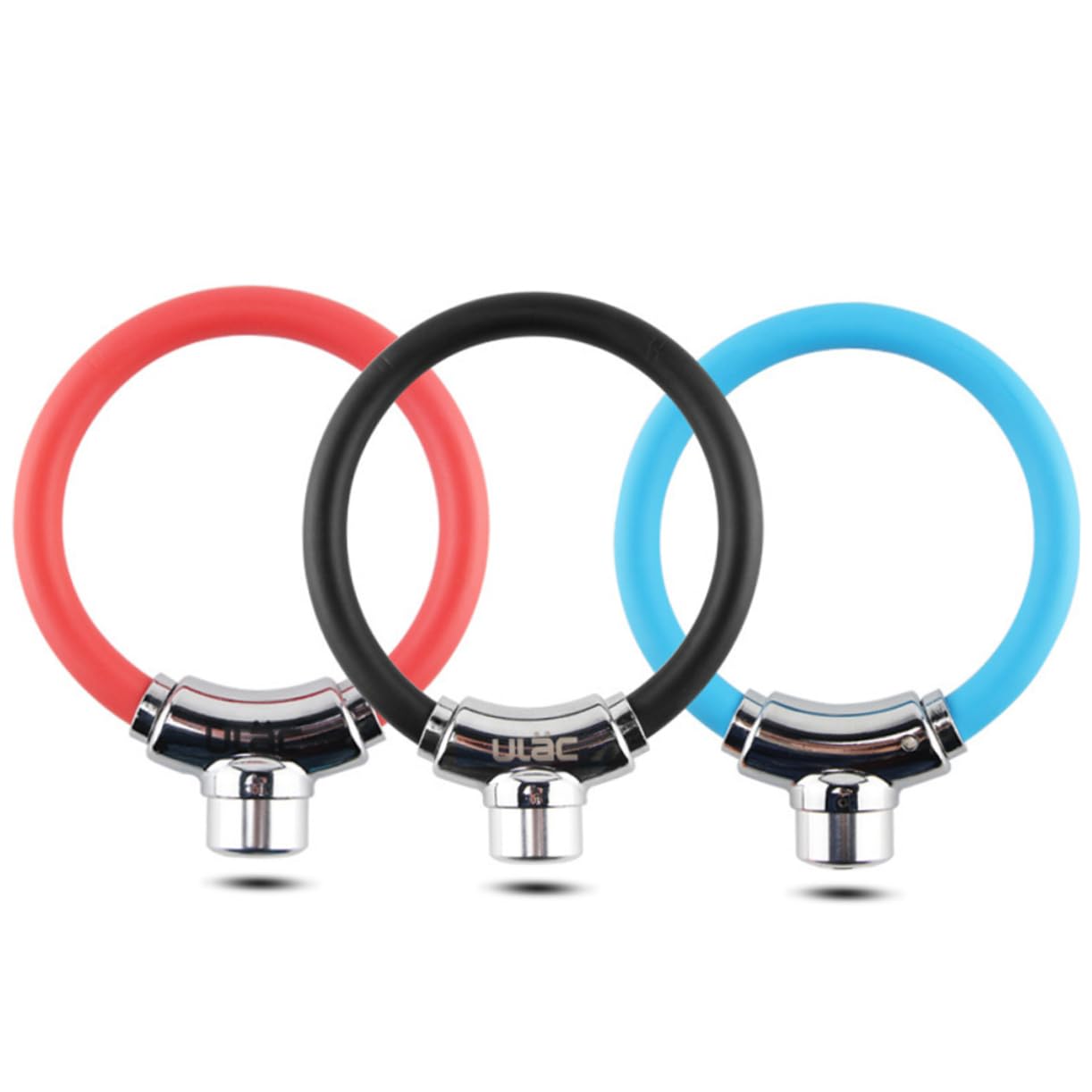Lucchetto Bici a Cavo in Acciaio, Chiusura Blu in Lega di Alluminio e Pvc | Bike Outdoor e Outdoor Riding, Spazio Bloccabile, Facile Blocco, Uso Duraturo